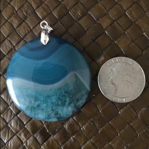 Beautiful Hand Carved and Polished Agate Pendant